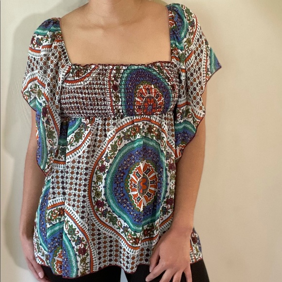 Boho floral patterned blouse - Picture 1 of 3